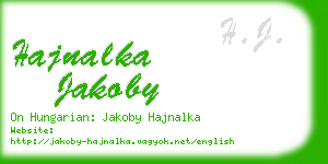 hajnalka jakoby business card
